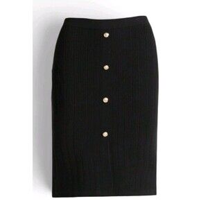 Sofia by Sofia Vergara Womens Pull On Sweater Skirt Black Soot Size Large 12-14